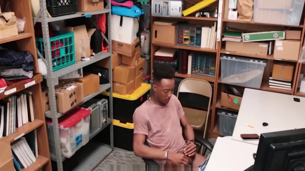 Black Jock Security Officer By Black Twink Shoplifter Into Fucking Him