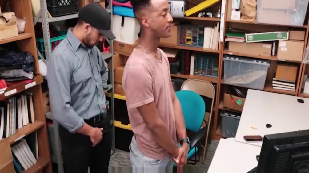 Black Jock Security Officer By Black Twink Shoplifter Into Fucking Him