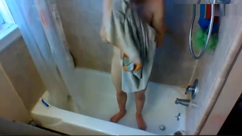 Cute Blond Plays In The Shower
