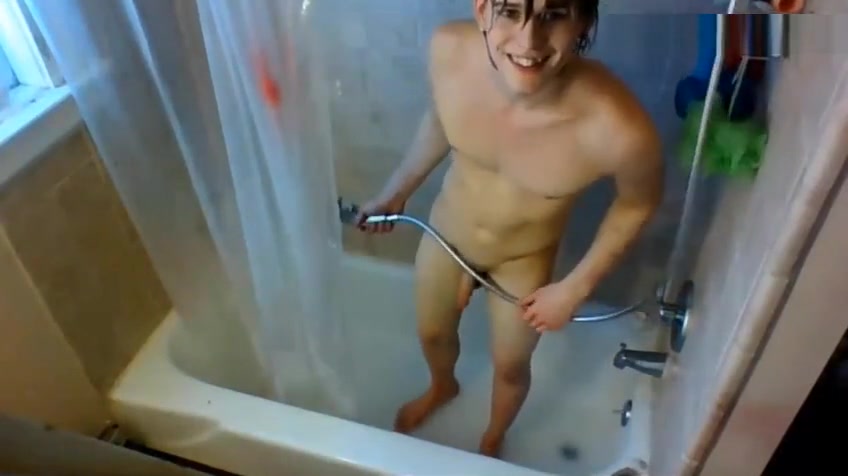 Cute Blond Plays In The Shower