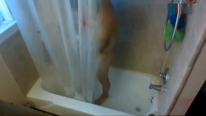 Cute Blond Plays In The Shower