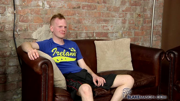 Red Head Jacks His Uncut Cock - Ashley Hayes