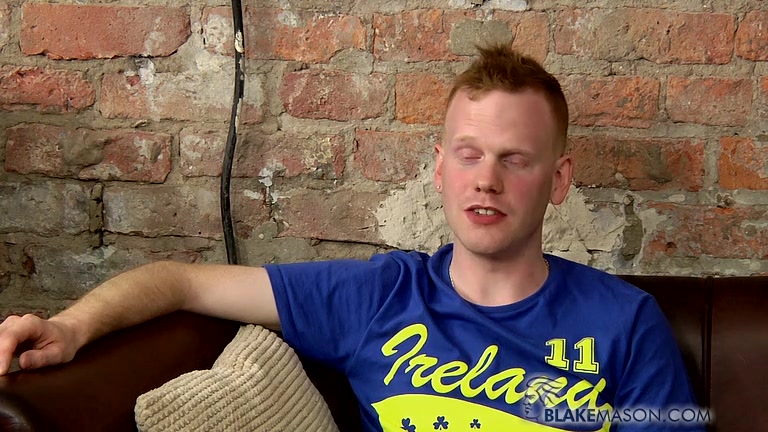 Red Head Jacks His Uncut Cock - Ashley Hayes
