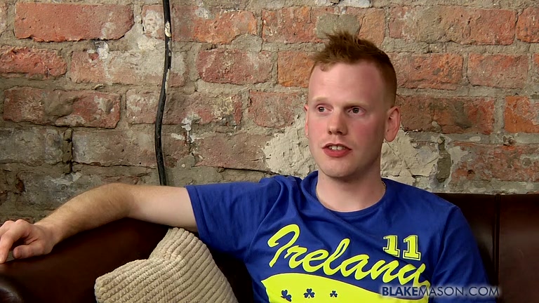 Red Head Jacks His Uncut Cock - Ashley Hayes