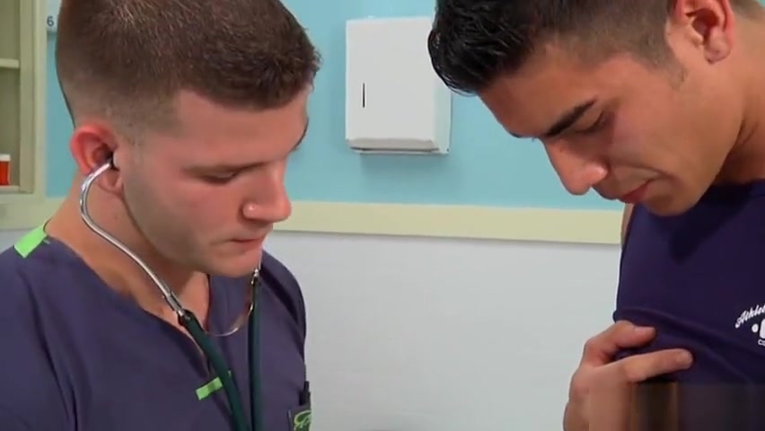 Big cock doctor threesome with cumshot