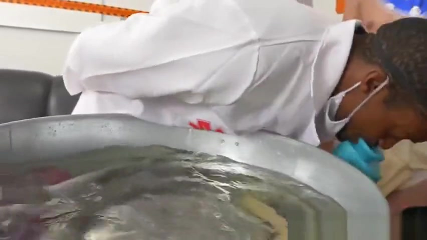 Hot gay doc inserts his cock in office jock