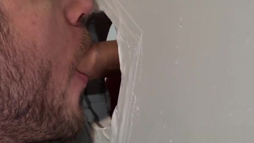 Dude blows gloryhole cock