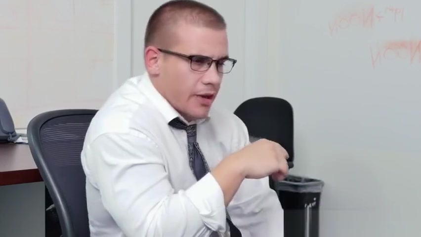 Office stud joins jock to fuck gays ass
