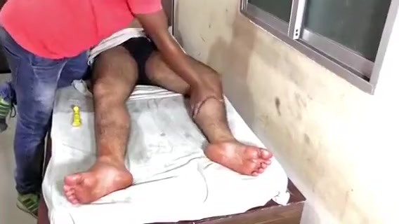 hairy indian getting massage