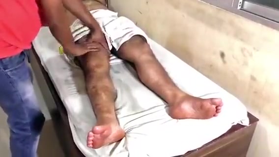 hairy indian getting massage