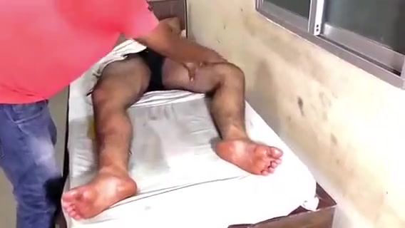 hairy indian getting massage