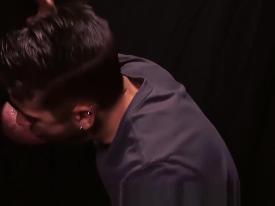 Hot glory hole blowjob and deepthroat with twink and Step daddy