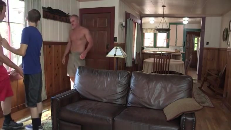 FamilyDick - Horny Twink Fucks His Muscular Stepgrandpa And Stepdad