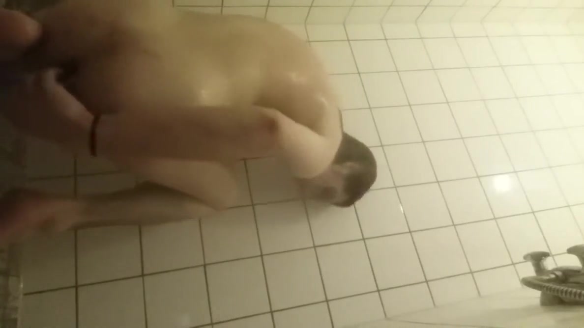 Me fucking my ass and stroking my cock in the shower