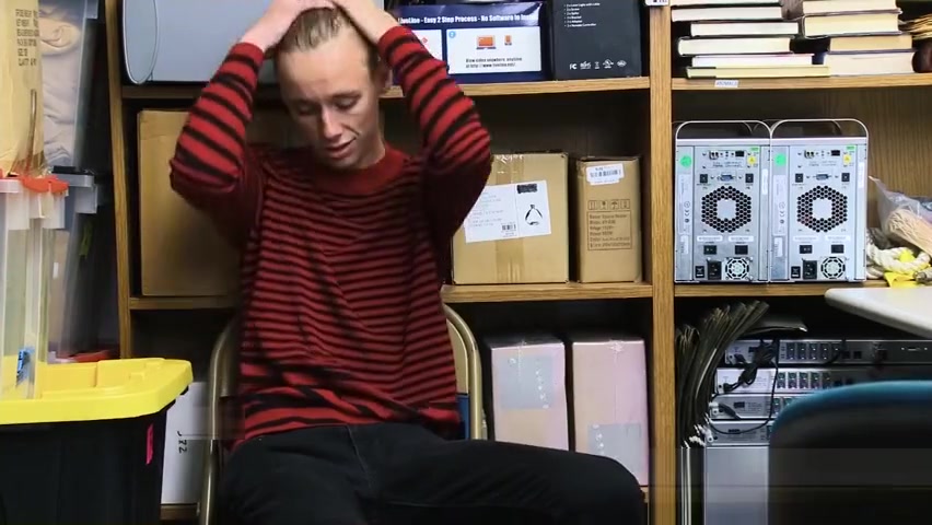 Security officer arrested a young thief in the store