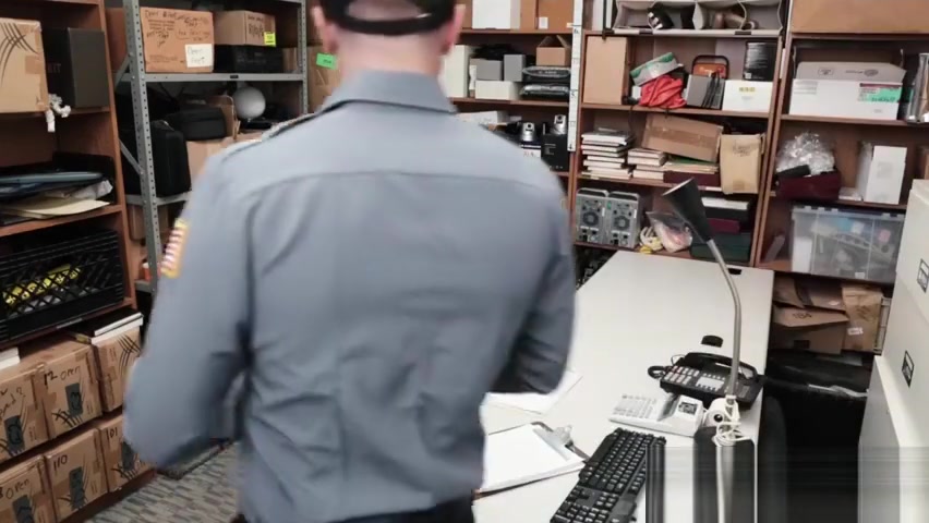 Security officer arrested a young thief in the store