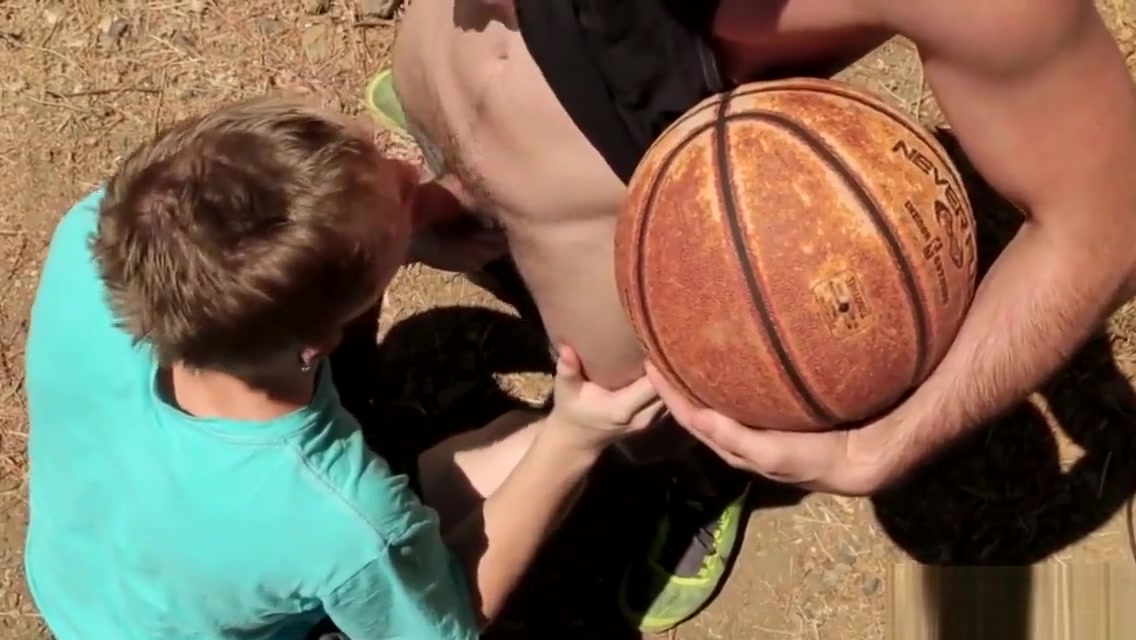 NextDoorTwink Basketball Court BJ And Fuck