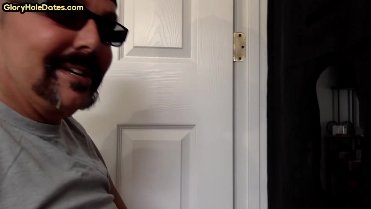 Gloryhole mature gay swallows cum after cocksucking