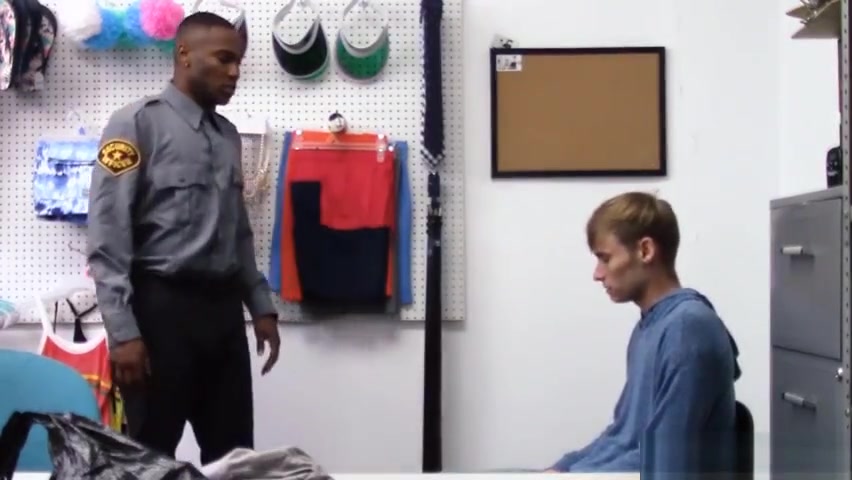 Twink Barebacked By Black Security Officer