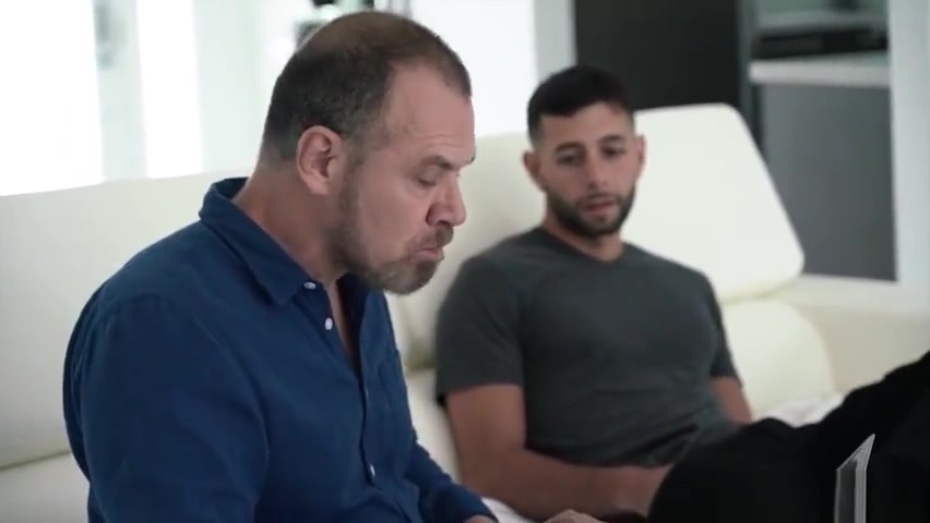 Stepdad got a massage from stepson after being stressed