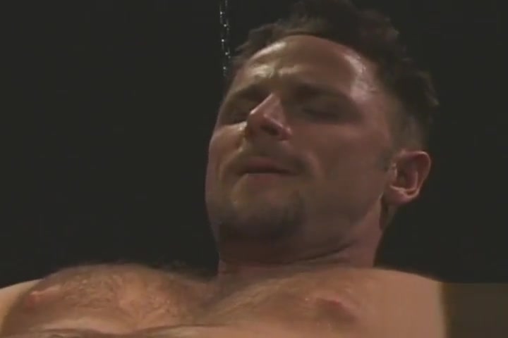 Kinky gay tugs on his cock while being fist fucked hardcore