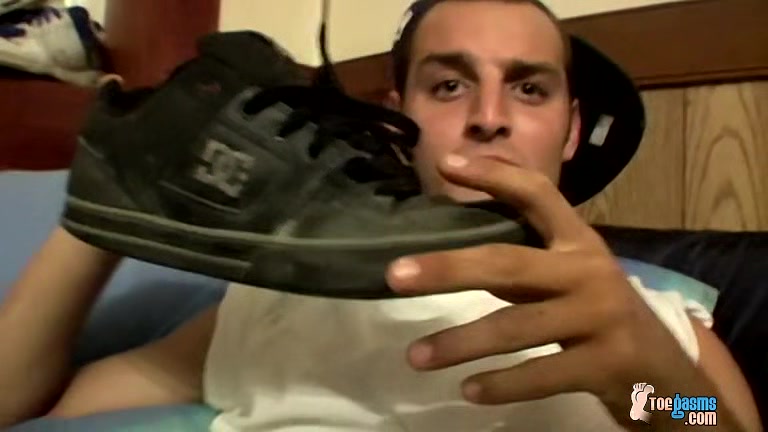 Foot Fanatic Ajax Jerks His Dick - Ajax