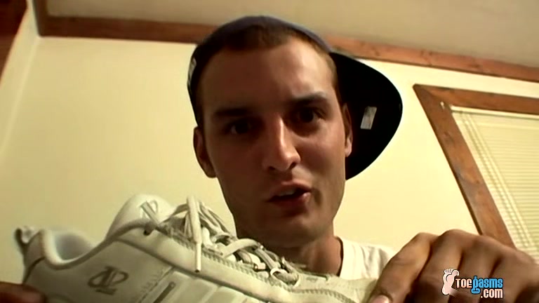Foot Fanatic Ajax Jerks His Dick - Ajax