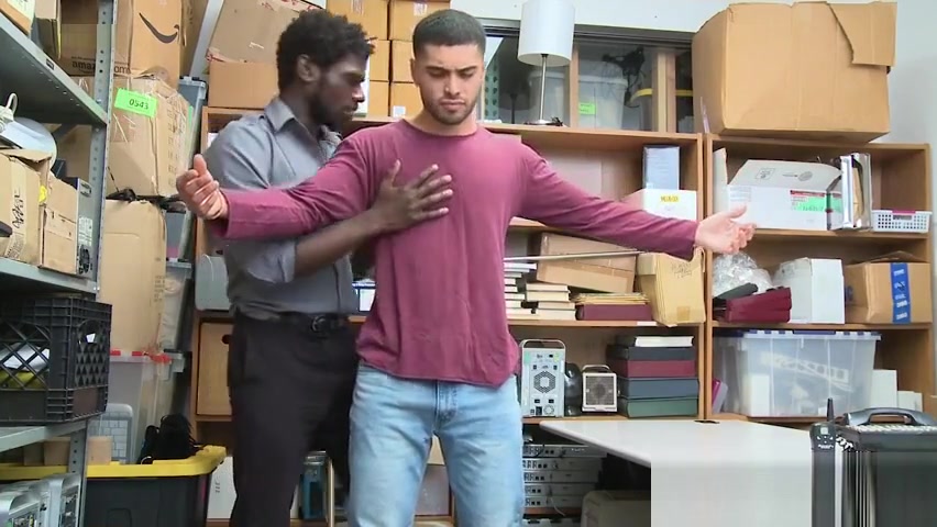 Black security officer slammed thief after catching him