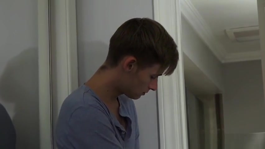 Stepson spies on stepdad in the shower and gets caught