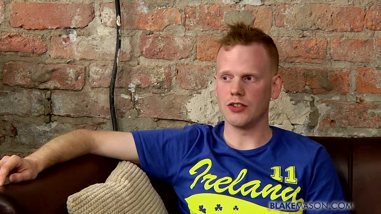 Red Head Jacks His Uncut Cock - Ashley Hayes