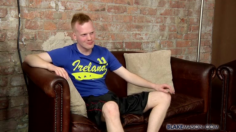 Red Head Jacks His Uncut Cock - Ashley Hayes