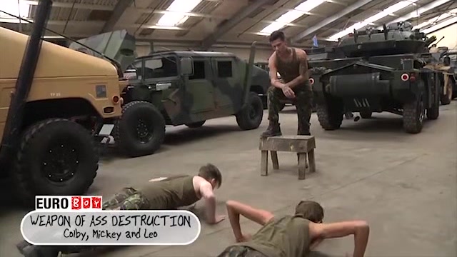 Army Recruits Tire Of Pushups & Want To Fuck - Colby Parker, Leo Rain & Mickey Taylor