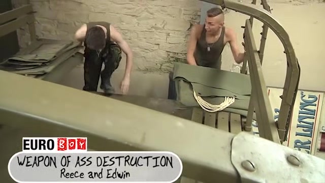 Army Boys Edwin & Reece Fuck In Troop Carrier - Edwin Sykes & Reece Bentley