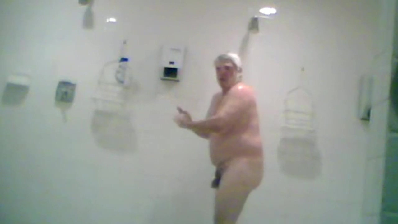 Hot Step dad showering at work