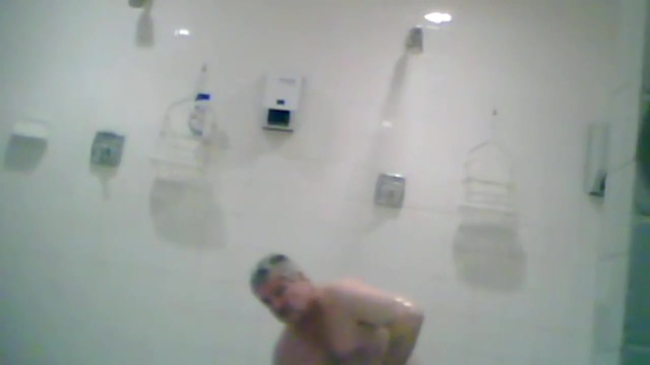 Hot Step dad showering at work