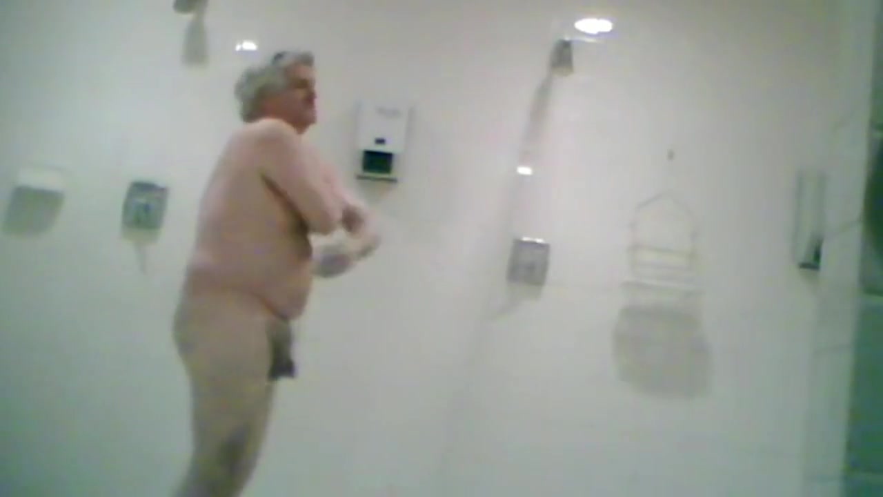 Hot Step dad showering at work