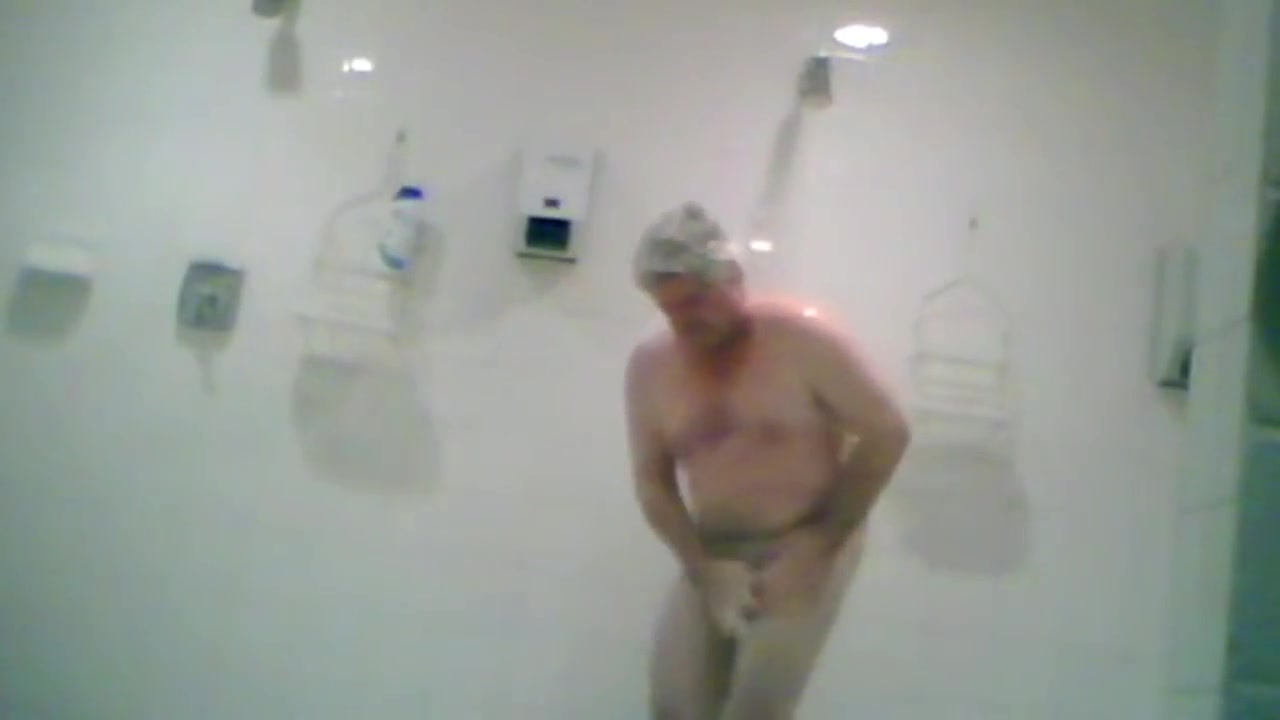 Hot Step dad showering at work