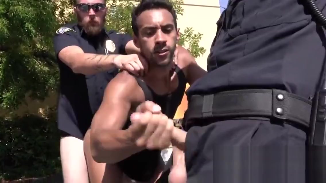 Suspect is pulled out of spa and banged by gay officers