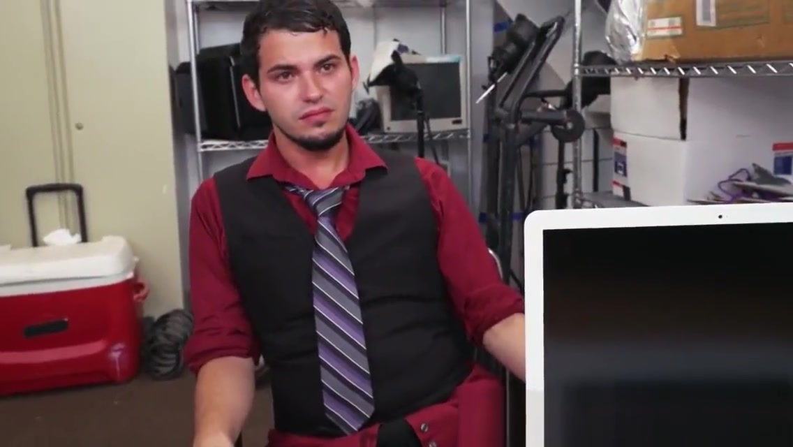 Office jock bent over desk for anal
