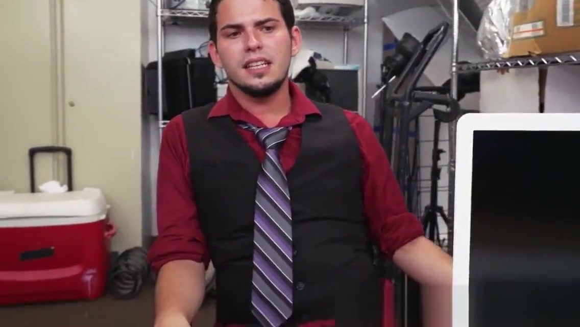 Office jock bent over desk for anal