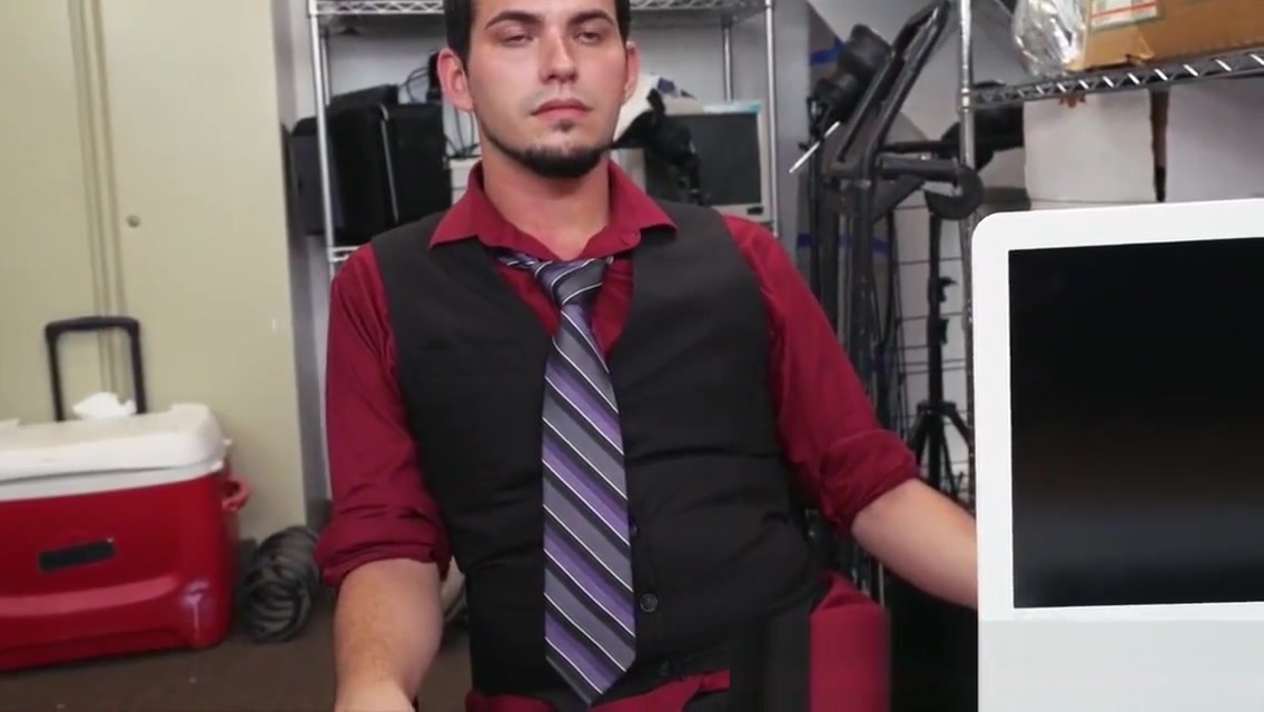Office jock bent over desk for anal
