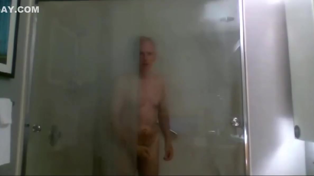 Step daddy takes a shower in a hotel