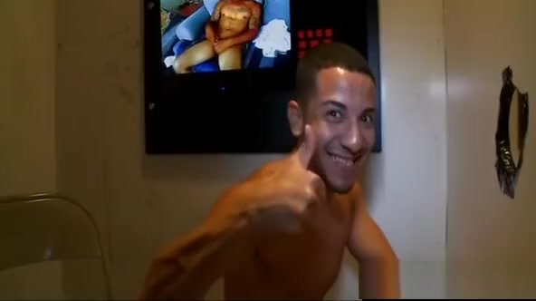 Gay blowjob for straight guy in secret gloryhole
