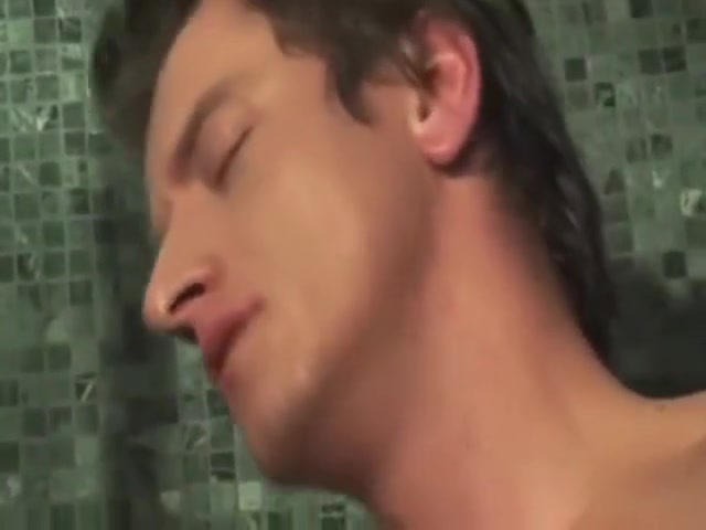 Lucky gay guy gets woken with a blowjob before getting in thew shower