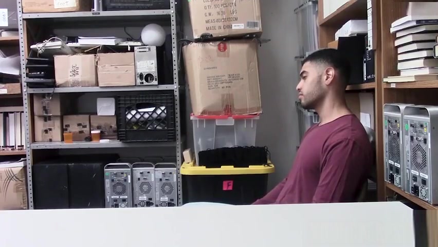 Black officer does a body search on a gay teen 18+ suspect