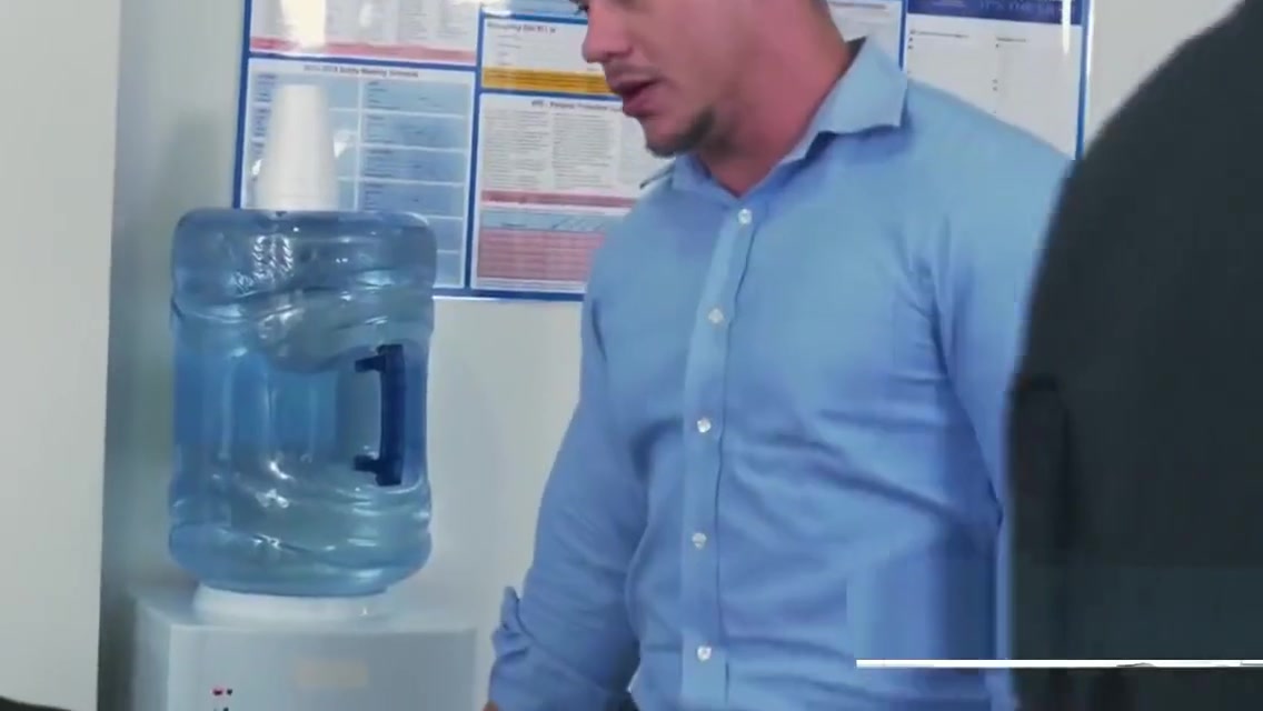 KINKY manager fucks worker with a FAT DILDO