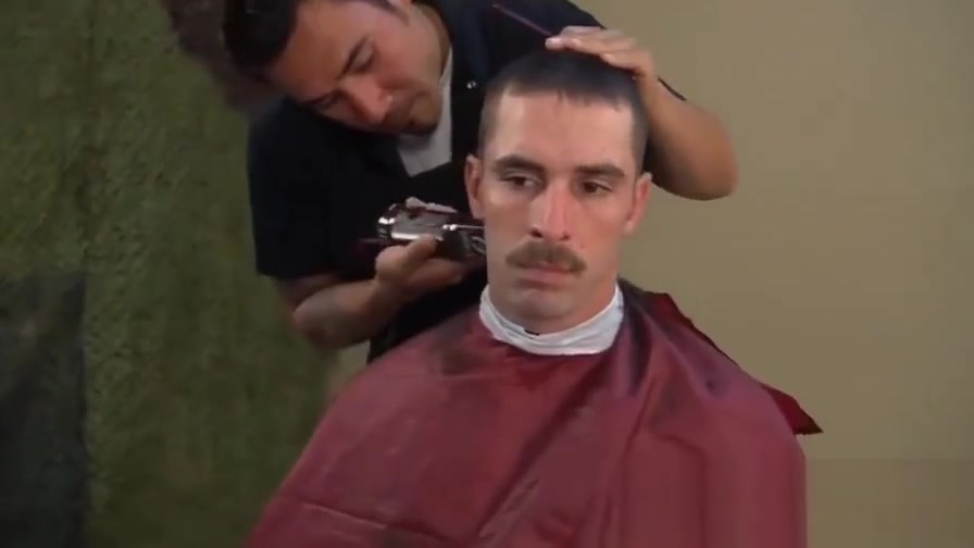 Military haircut and masturbation