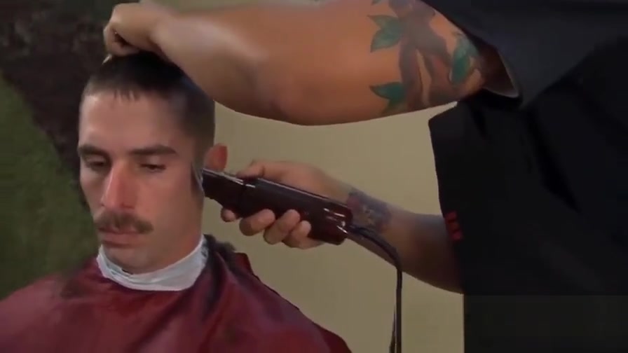 Military haircut and masturbation