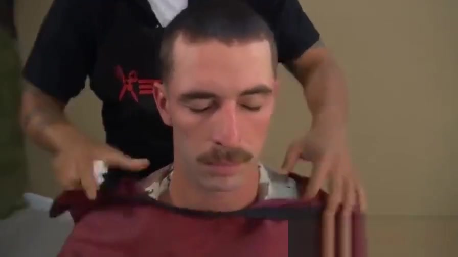 Military haircut and masturbation