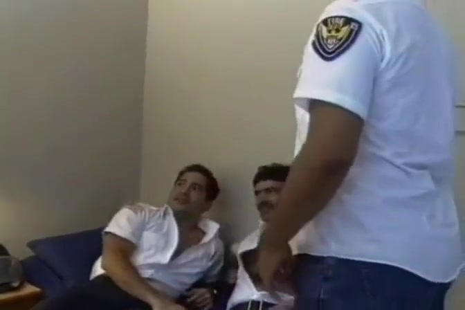 Police officer group sex